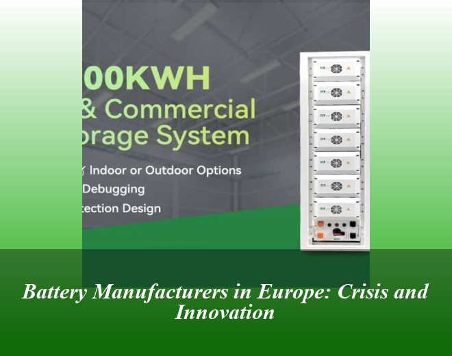 Battery Manufacturers in Europe: Crisis and Innovation
